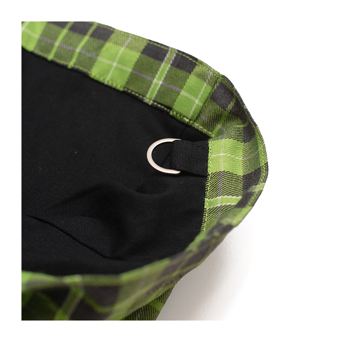 Hoddle - Butterfly Code Plaid Tote - Green/Blue