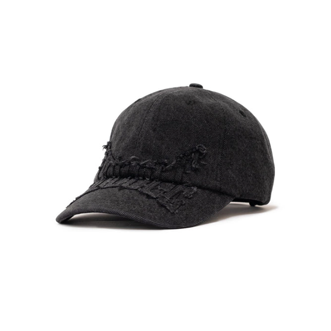Hoddle - Denim Applique Cap - Black