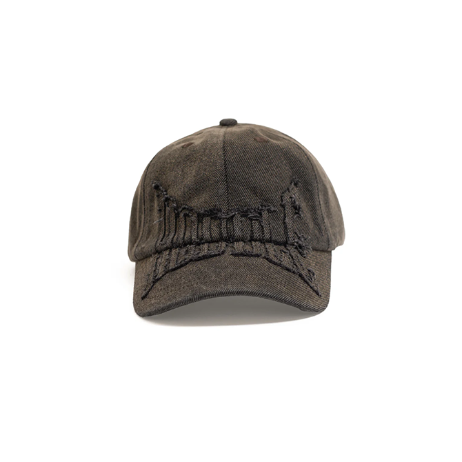 Hoddle - Denim Applique Cap - Brown