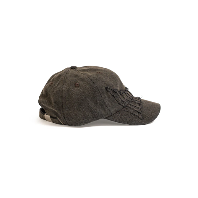 Hoddle - Denim Applique Cap - Brown