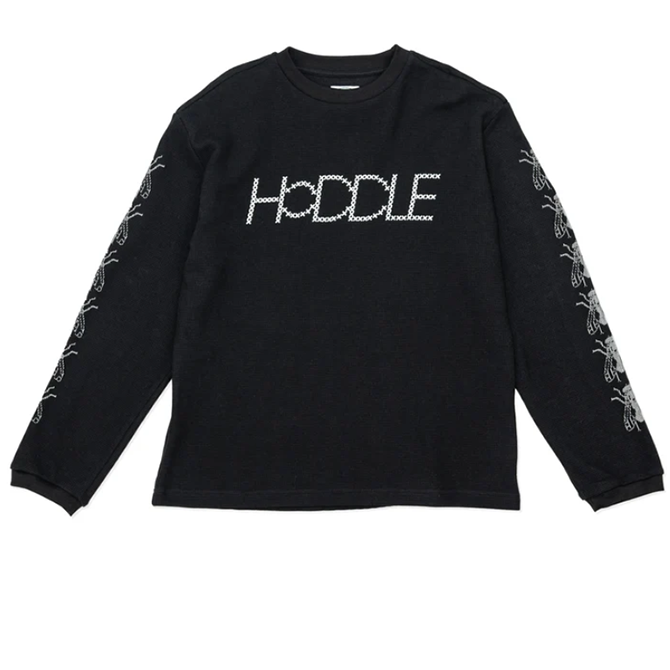 Hoddle - L/S Waffle Knit - Black