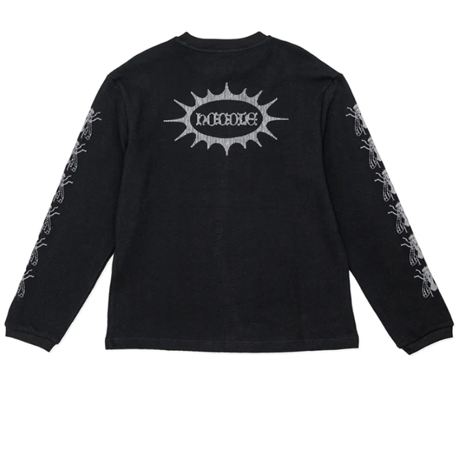 Hoddle - L/S Waffle Knit - Black
