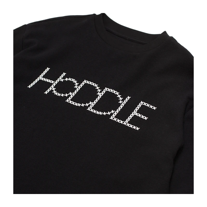 Hoddle - L/S Waffle Knit - Black