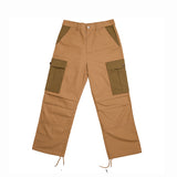 Hoddle - Pleated Rip Stop Cargo Pants - Tan/Khaki