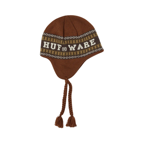 HUF x Bronze 56k - Flap Beanie - Brown