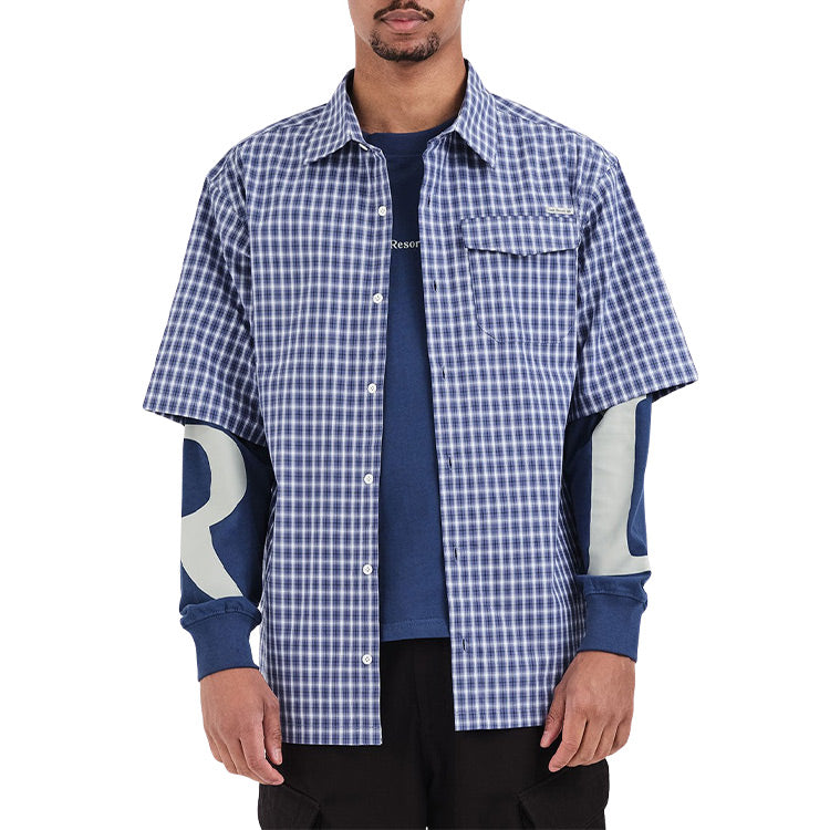 Last Resort AB - Base SS Shirt - Blue Check