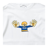 Lola's Hardware - Bolt Hands LS Tee - White