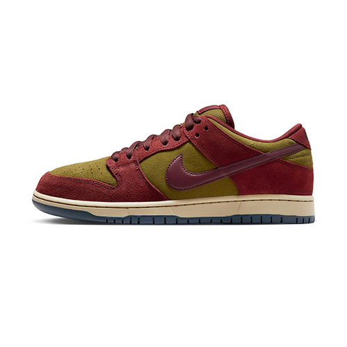 NikeSB - Dunk Low Pro - Dark Team Red/Burgundy Crush-Olive Flak