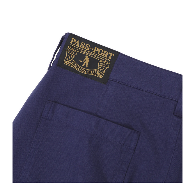 Pass~Port - Herringbone Leagues Club Short R46 - Navy - Hemley Skateboarding