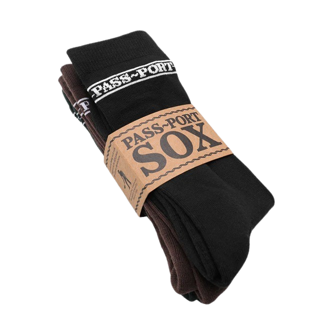 Pass~Port - Hi Sox 3 Pack - Black/Brown/Green