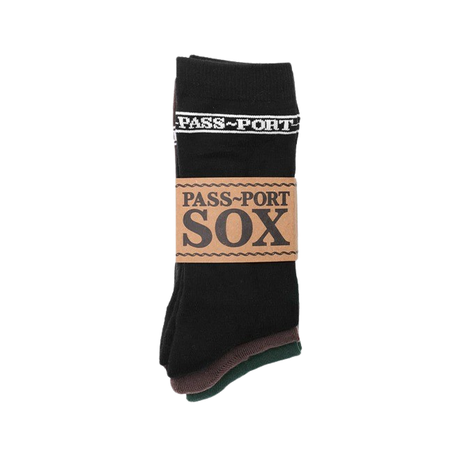 Pass~Port - Hi Sox 3 Pack - Black/Brown/Green