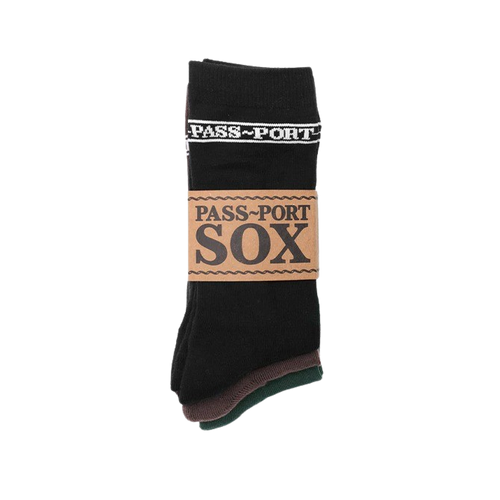 Pass~Port - Hi Sox 3 Pack - Black/Brown/Green