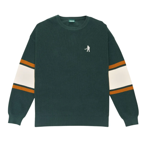 Pass~Port - Organic Cotton Stripe Knit Sweater - Dark Green