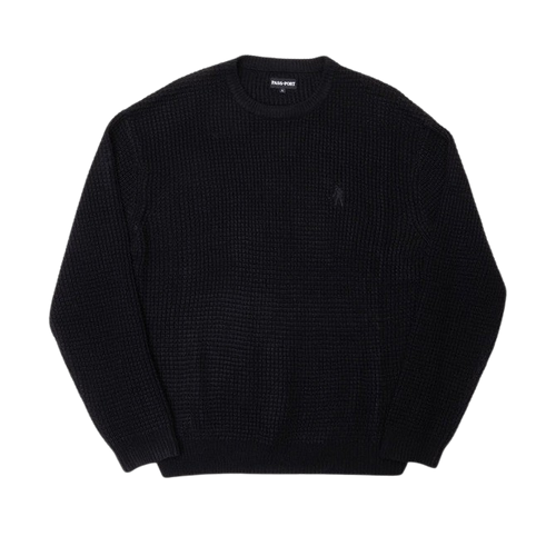 Pass~Port - Organic Waffle Knit Sweater - Black
