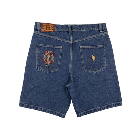 Pass~Port - Stone Workers Club Jean Short - Washed Dark Indigo