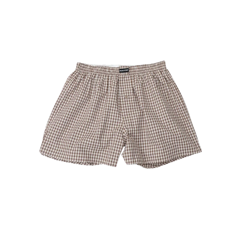 Pass~Port - Workers Check Boxer Shorts - Brown