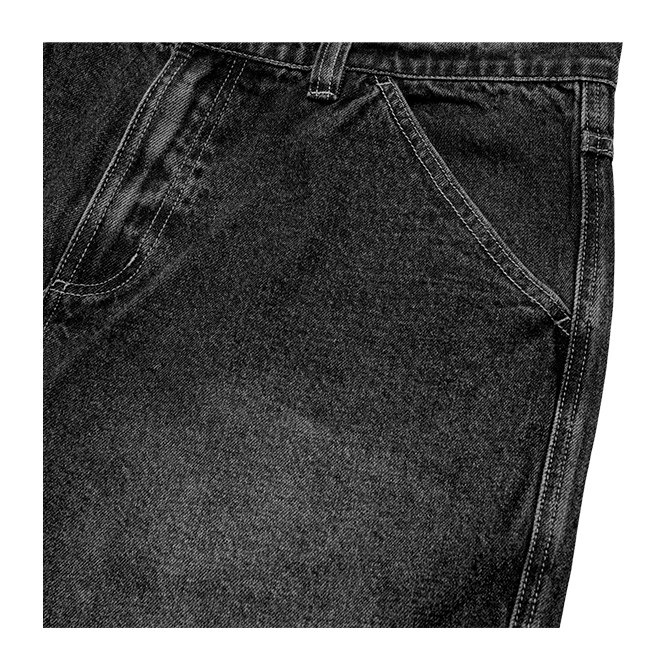 Pass~Port - Workers Club Jean Short - Faded Wash Black
