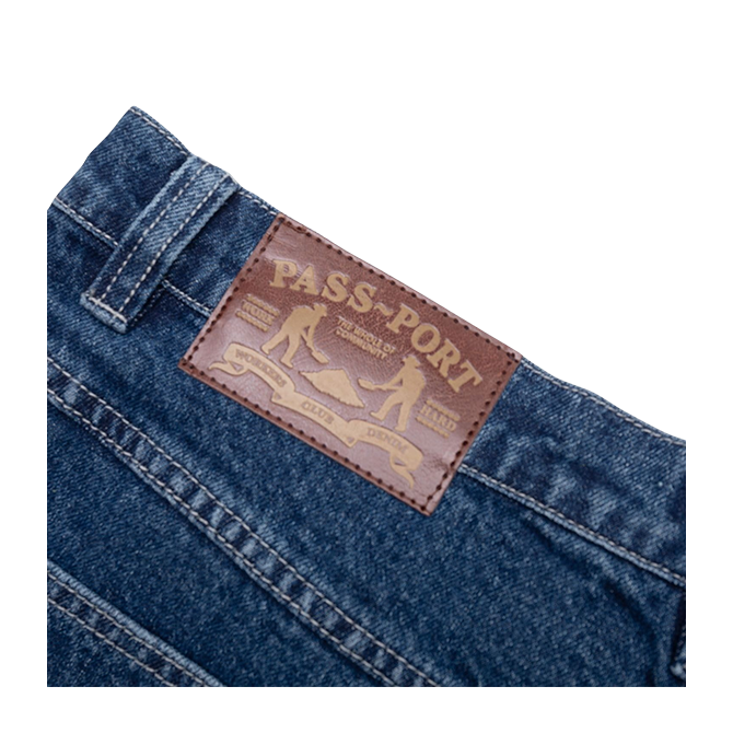 Pass~Port - Workers Club Jean Short - Faded Wash Dark Indigo