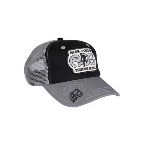Pass~Port x Ace Trucks - Ace Packers Trucker Cap - Black/Steel