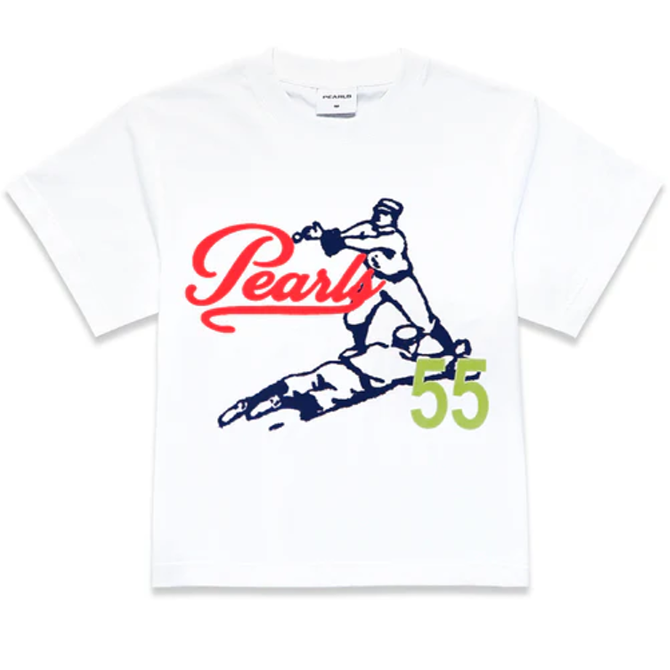 Pearls - Baseball Tee - White - Hemley Skateboarding