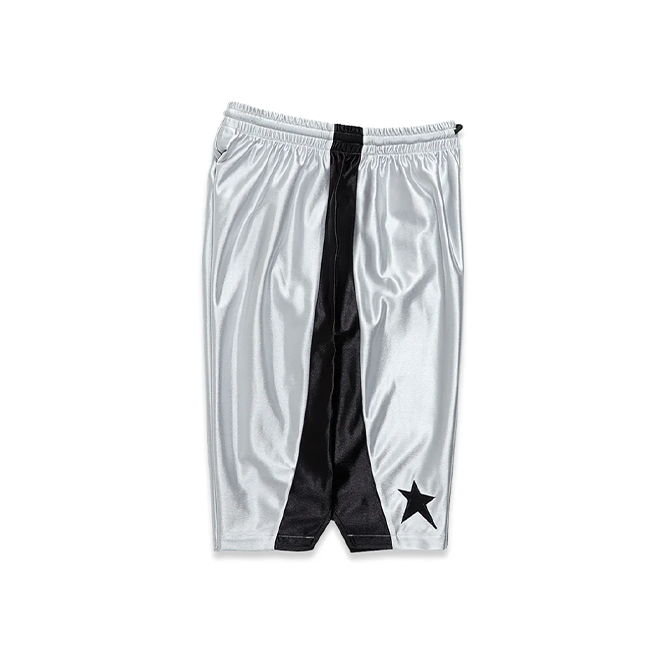 Pearls - Star Basketball Shorts - Silver
