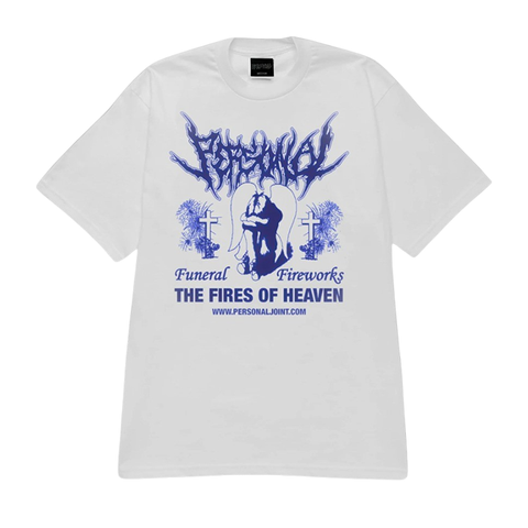 Personal Joint - Funeral Fireworks Tee - White/Blue