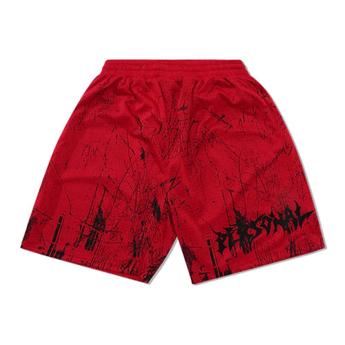 Personal Joint - Grave Tree Camo Basketball Shorts - Red/Black