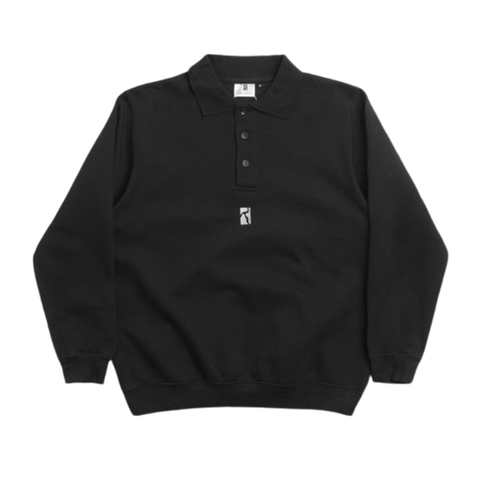 Poetic Collective - Heavy Polo Sweatshirt - Black