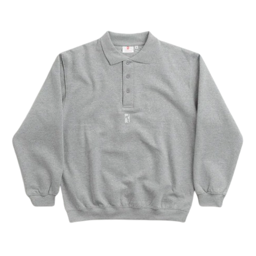 Poetic Collective - Heavy Polo Sweatshirt - Heather Grey