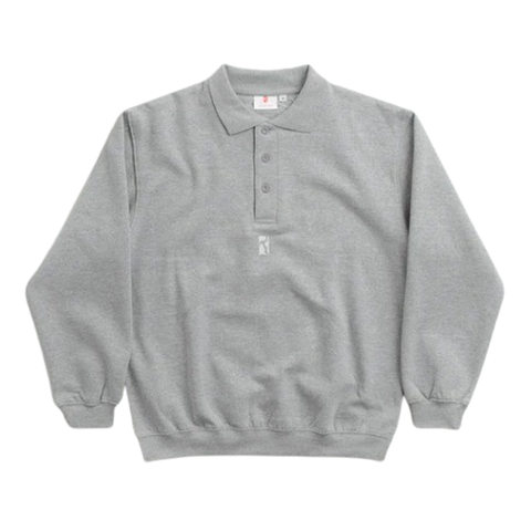 Poetic Collective - Heavy Polo Sweatshirt - Heather Grey