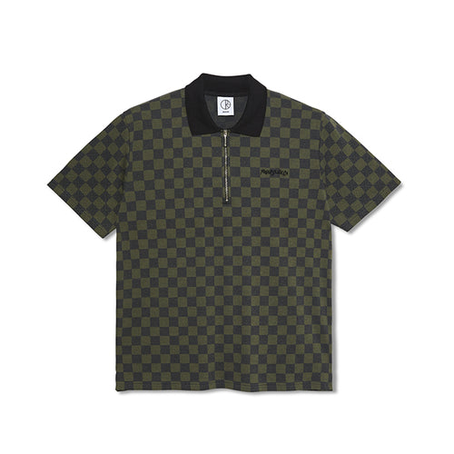 Polar Skate Co. - Jacques Polo Shirt - Checkered Black/Green