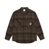 Polar Skate Co. - Mike Longsleeve Flannel Shirt - Brown/Muave
