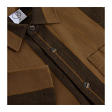 Polar Skate Co. - Mitchell Shirt - Brown Block Stripe