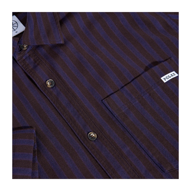 Polar Skate Co. - Mitchell Shirt - Purple/Chocolate - Hemley Skateboarding