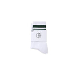 Polar Skate Co. - Rib Socks - Fat Stripe - White/Green