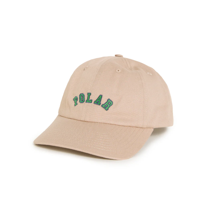 Polar Skate Co. - Sai Cap - College Logo - Ecru