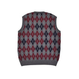Pop Trading Co. - Burlington Knitted Spencer Vest - Charcoal/Multi