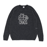 Pop Trading Co. - Knitted Chaos Crewneck - Anthracite