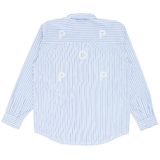 Pop Trading Co. - Striped Logo Shirt - White