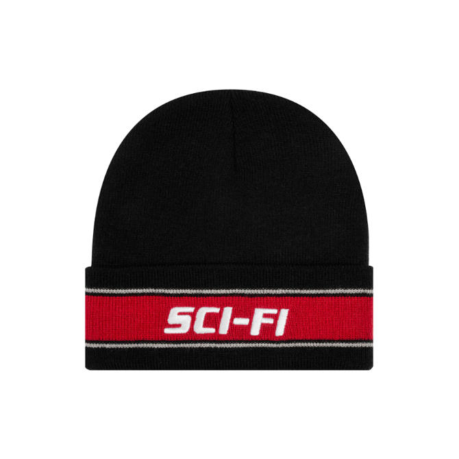 Sci Fi Fantasy - Striped Logo Beanie - Black