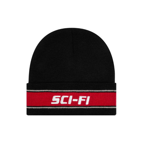 Sci Fi Fantasy - Striped Logo Beanie - Black