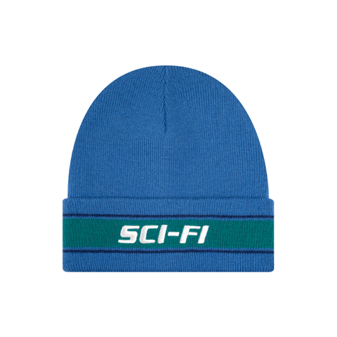 Sci Fi Fantasy - Striped Logo Beanie - Blue