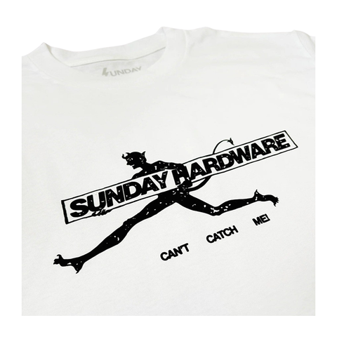 Sunday Hardware - Can't Catch Me Tee - White