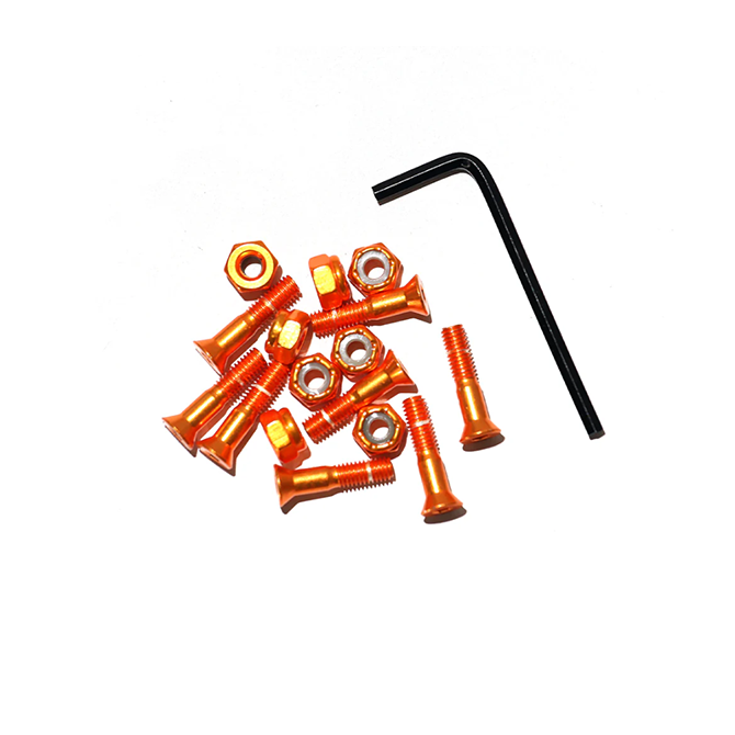 Sunday Hardware Co. - 7/8" Anodised Deck Bolts - Orange - Hemley Skateboarding