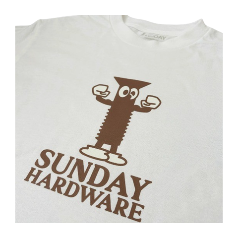 Sunday Hardware - Strong Bolt Tee - White/Bronze