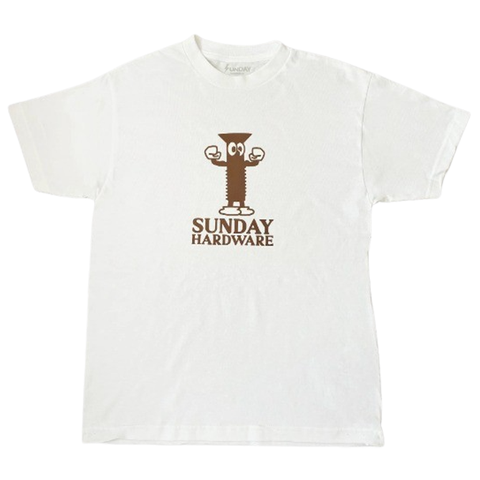 Sunday Hardware - Strong Bolt Tee - White/Bronze