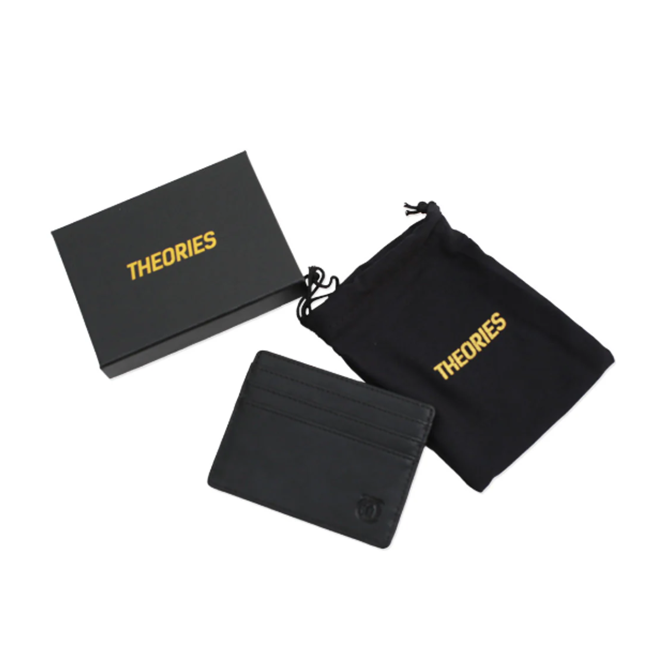 Theories -  Genuine Leather Lantern Wallet - Black
