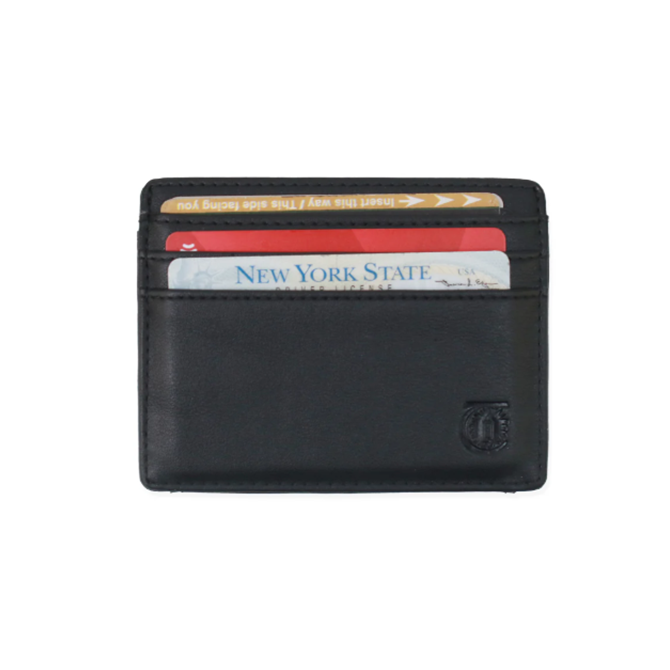 Theories -  Genuine Leather Lantern Wallet - Black