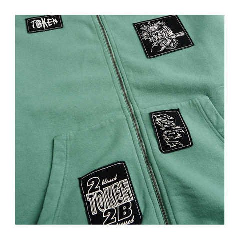 Token NYC - St. Marks Zip Hoodie - Grass Green