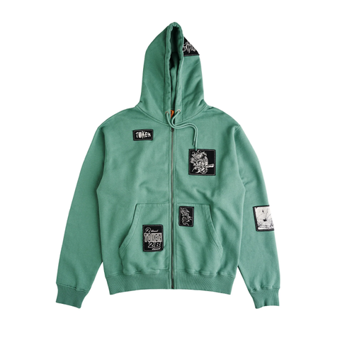 Token NYC - St. Marks Zip Hoodie - Grass Green